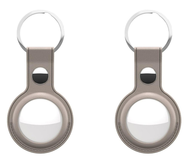 KeyBudz AirTag Keyring skórzane etui do AirTag sandy beige 2 sztuki - 1172162 - zdjęcie